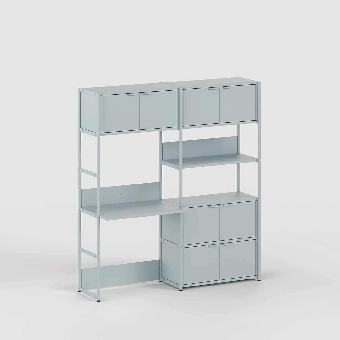 unit steel modulair wandsysteem - bureau dubbel