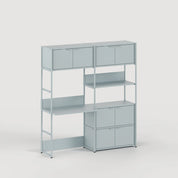 unit steel modulair wandsysteem - bureau dubbel