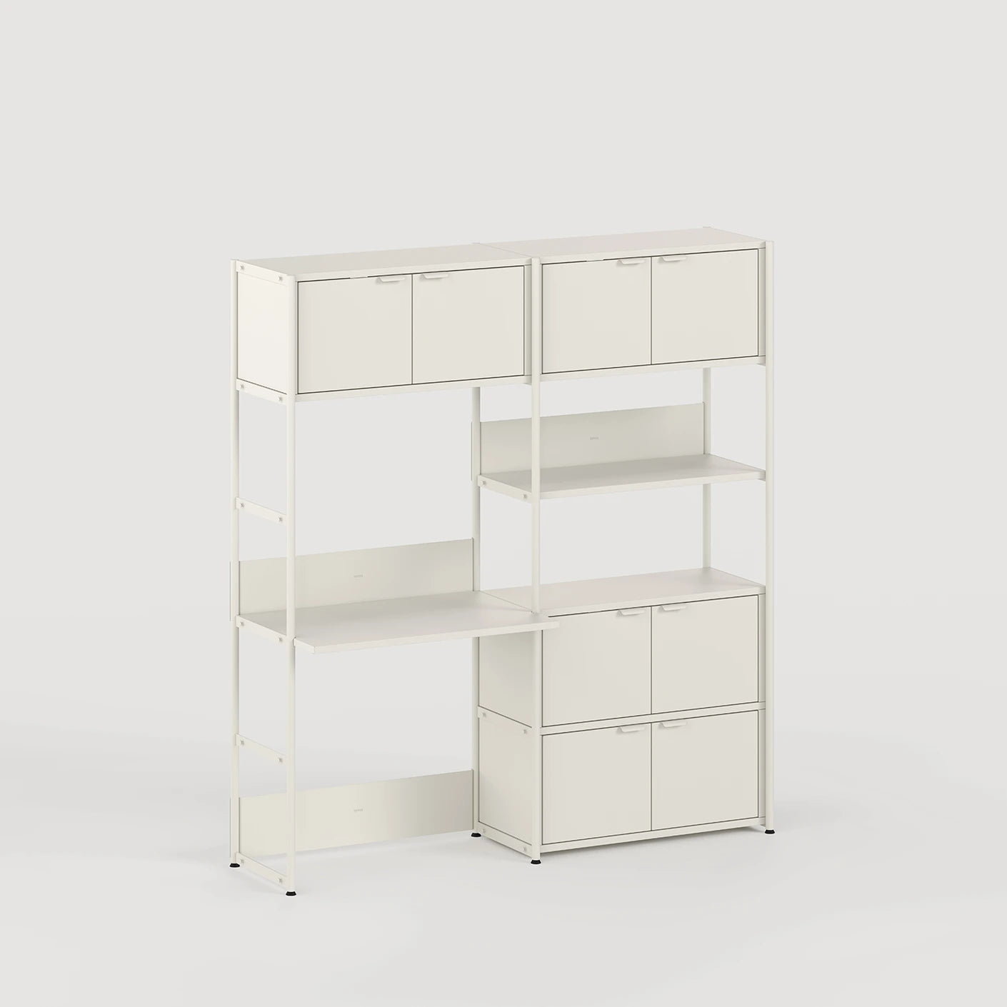 unit steel modulair wandsysteem - bureau dubbel