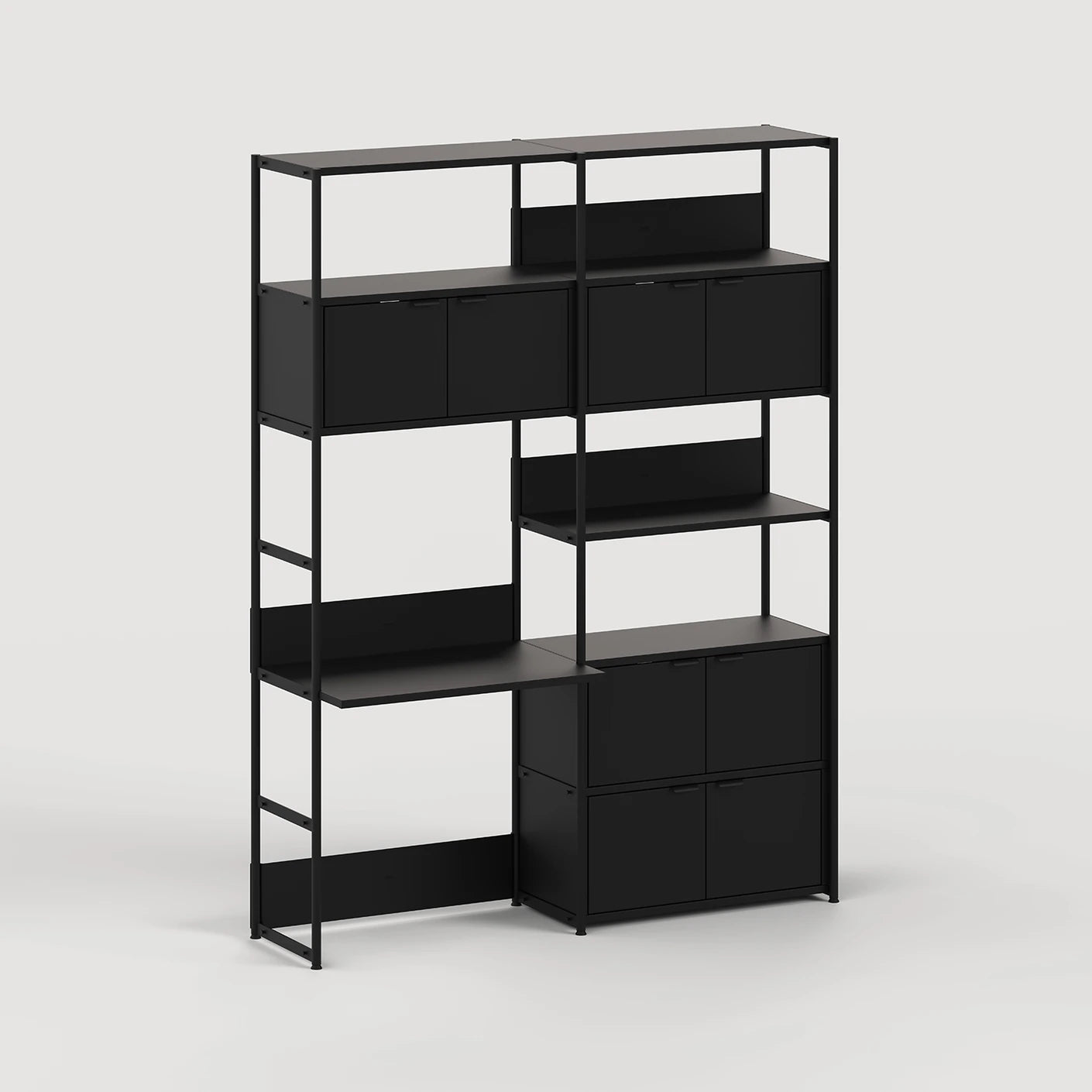 unit steel modulair wandsysteem - bureau dubbel