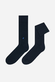 Navy dino dress socks