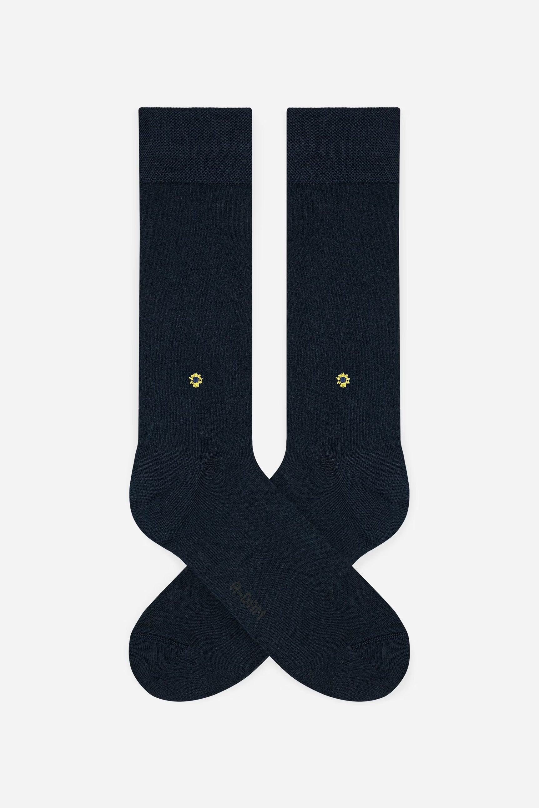 Navy flower dress socks