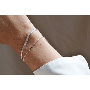 Armband - Smooth snake zilver of goud