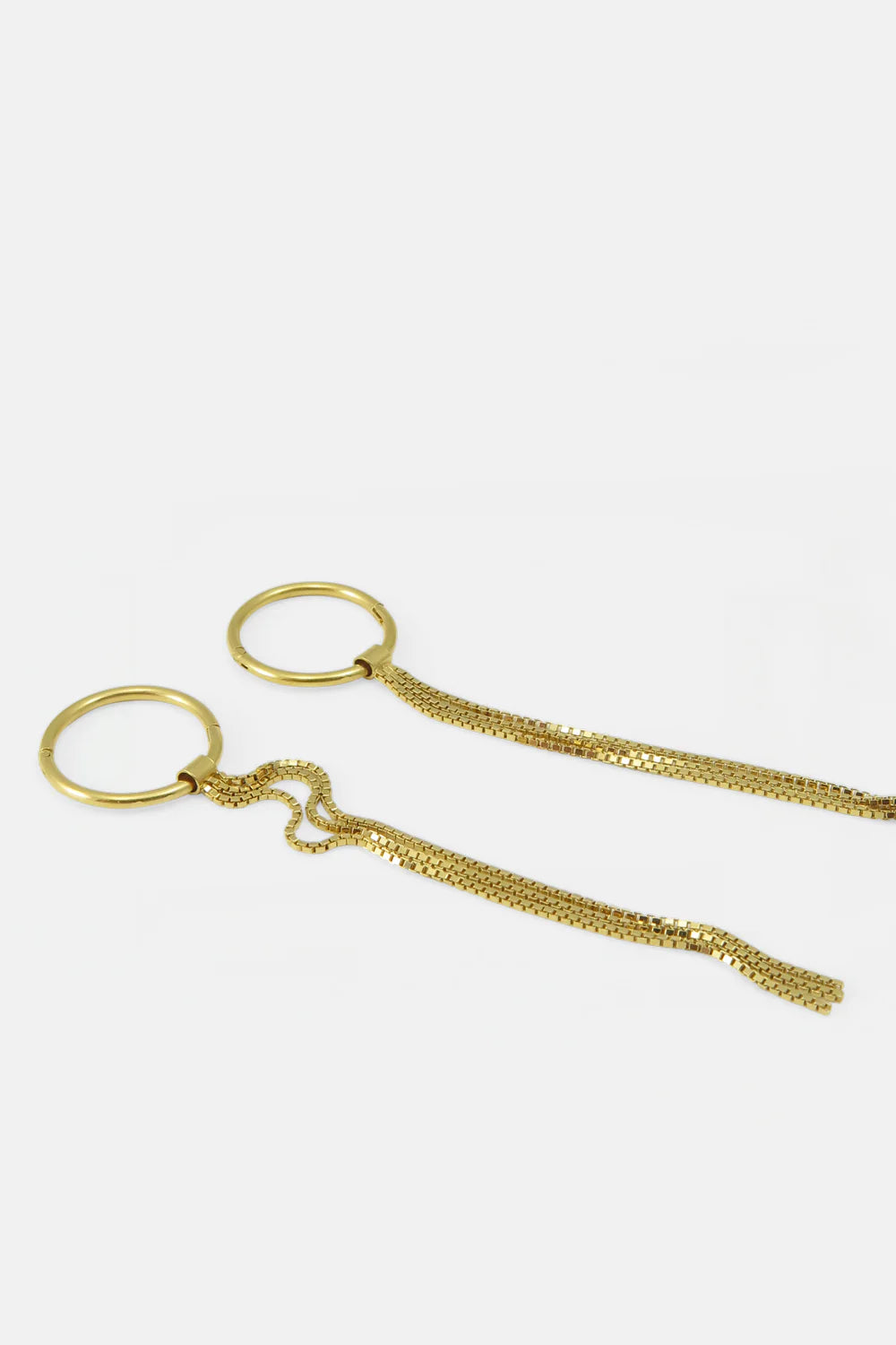 Oorbellen - hoop with fringe