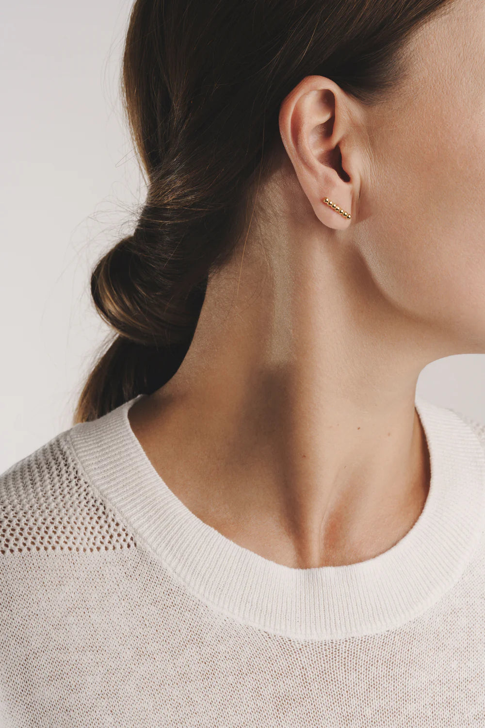 Oorbellen - T stripe small bubbles
