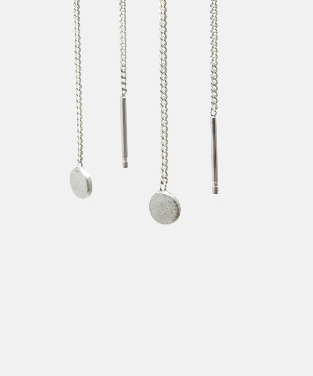 Oorbellen - earthread met disc