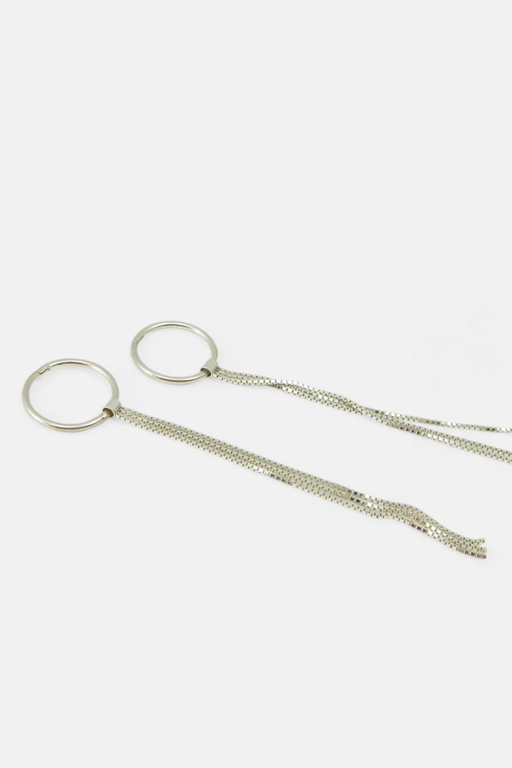 Oorbellen - hoop with fringe