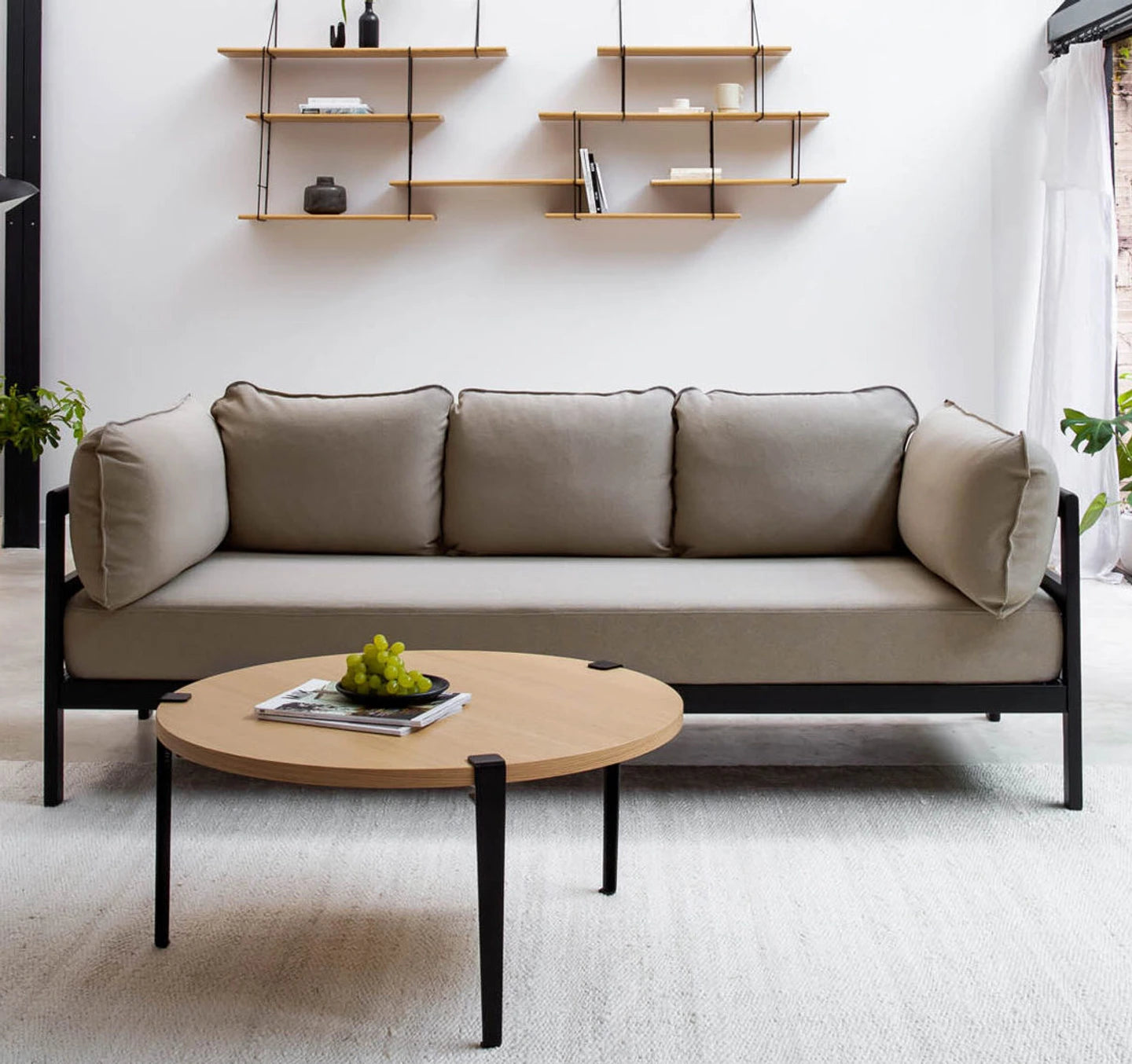 ronde salontafel - eikenhout