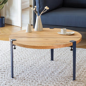 ronde salontafel - gerecupereerd hout