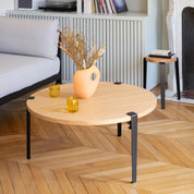 ronde salontafel - eikenhout