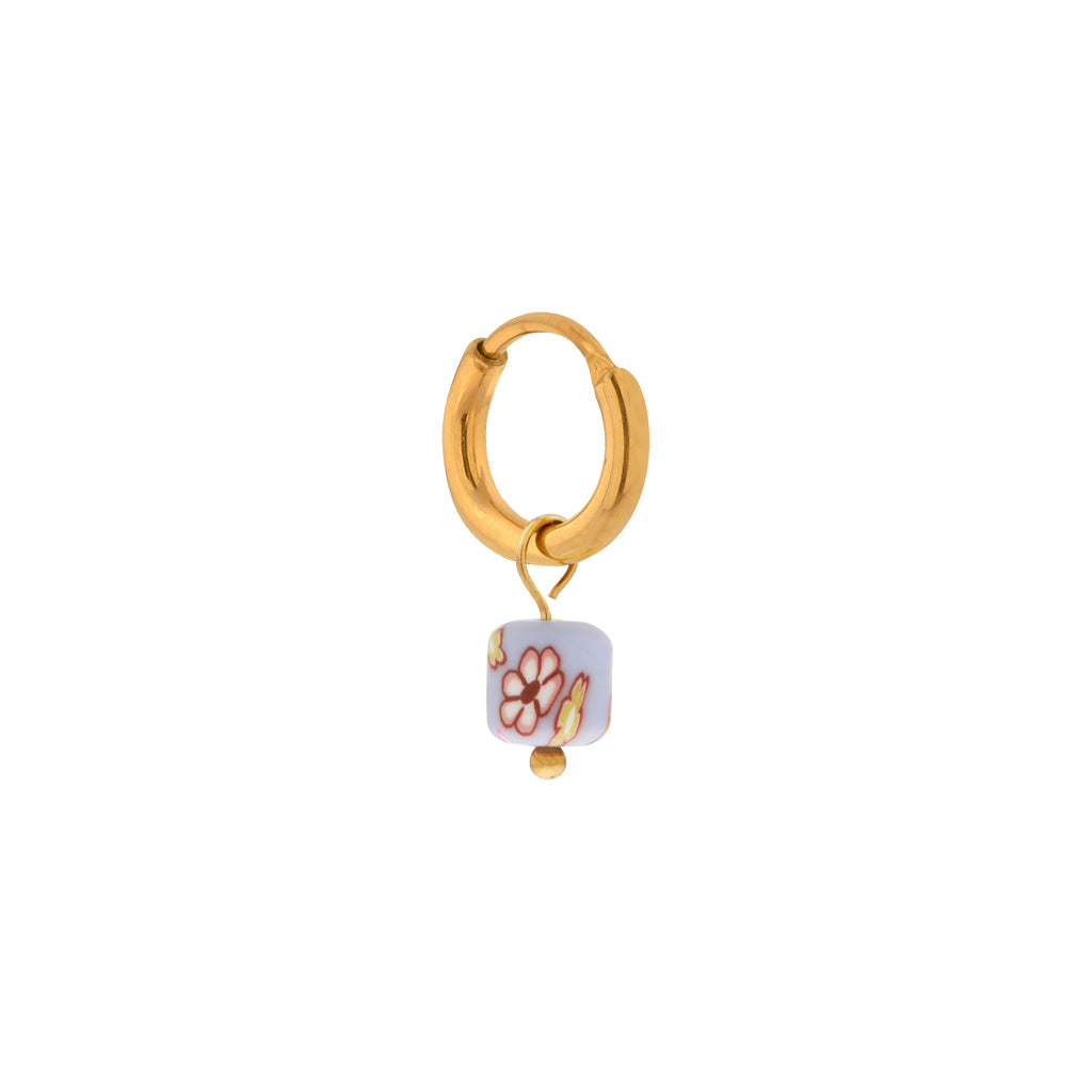 Oorbel - flower power hoop