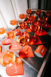 linnen onderzetters hearts in giftbox