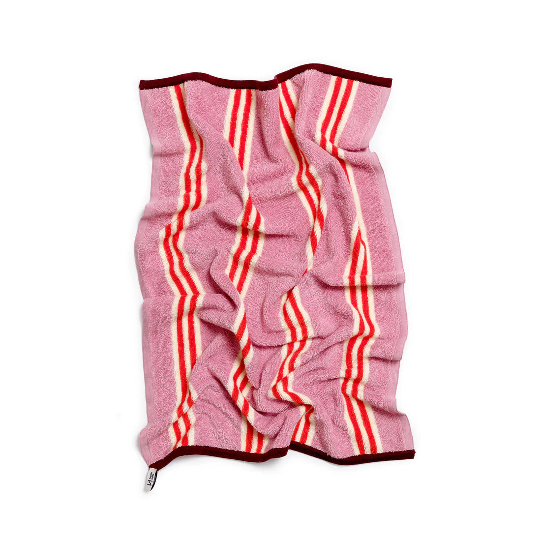 Gestreepte handdoek van badstof