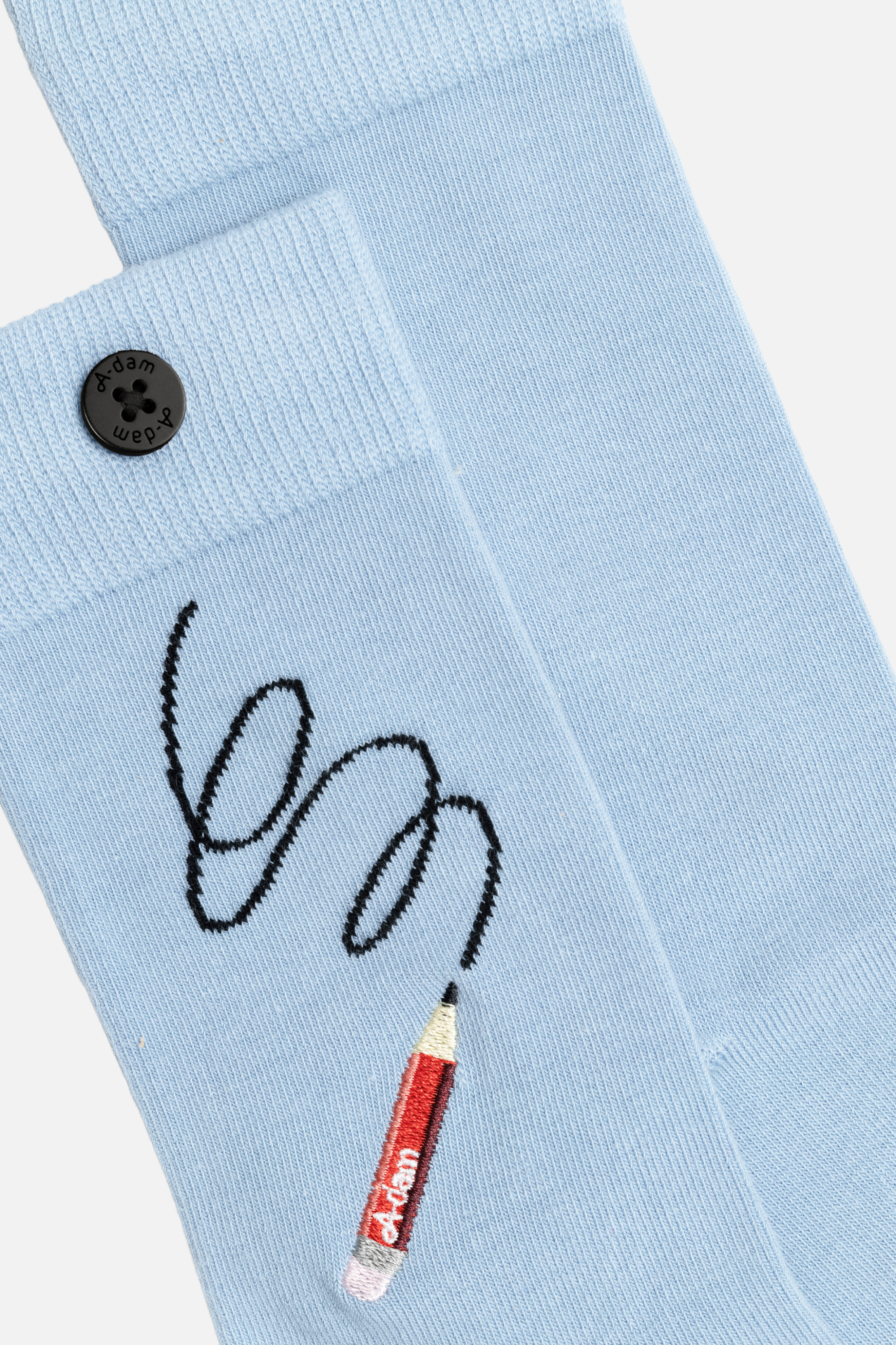 pencils blue socks