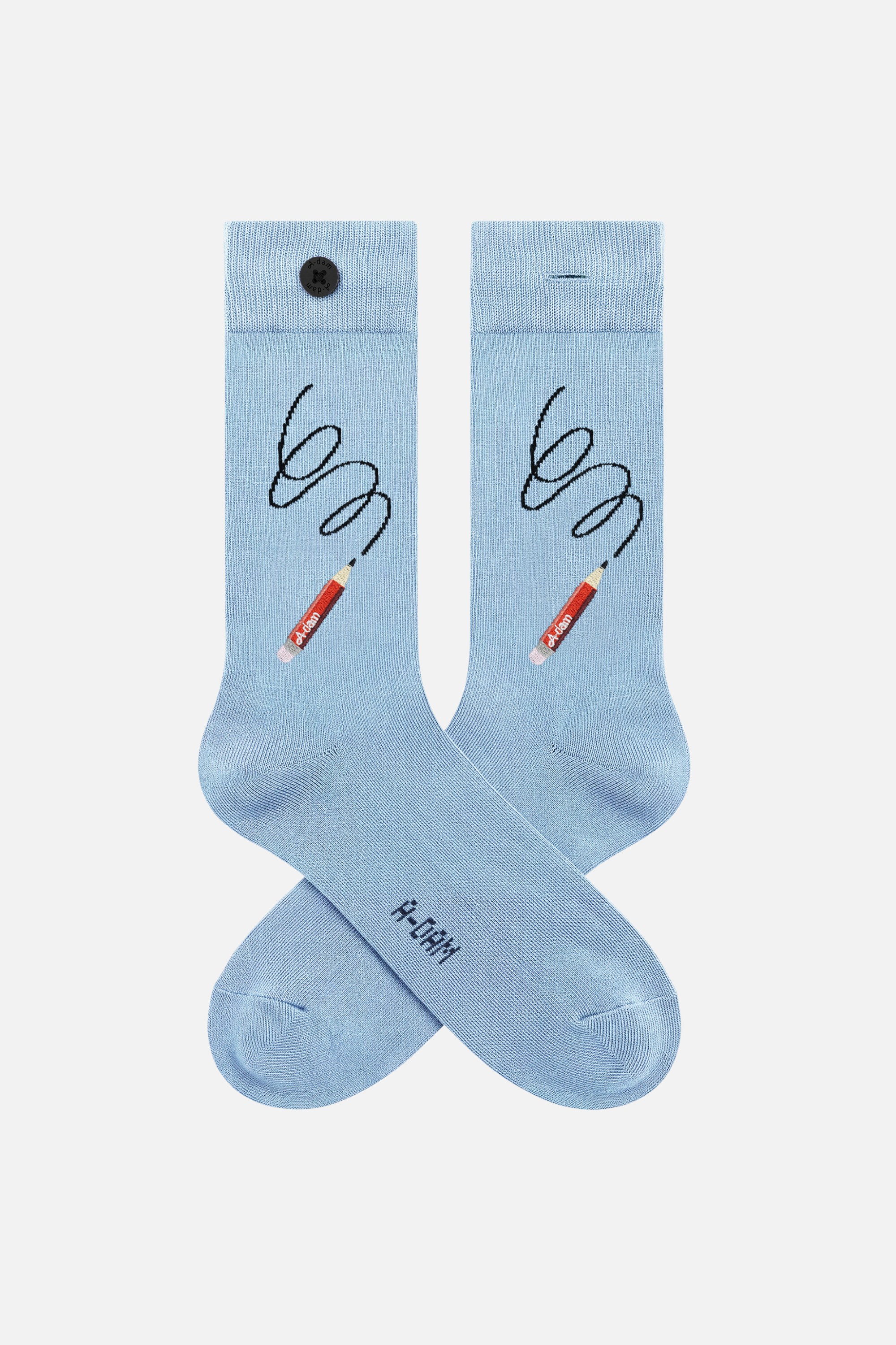 pencils blue socks