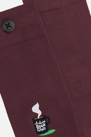 coffee burgundy socks