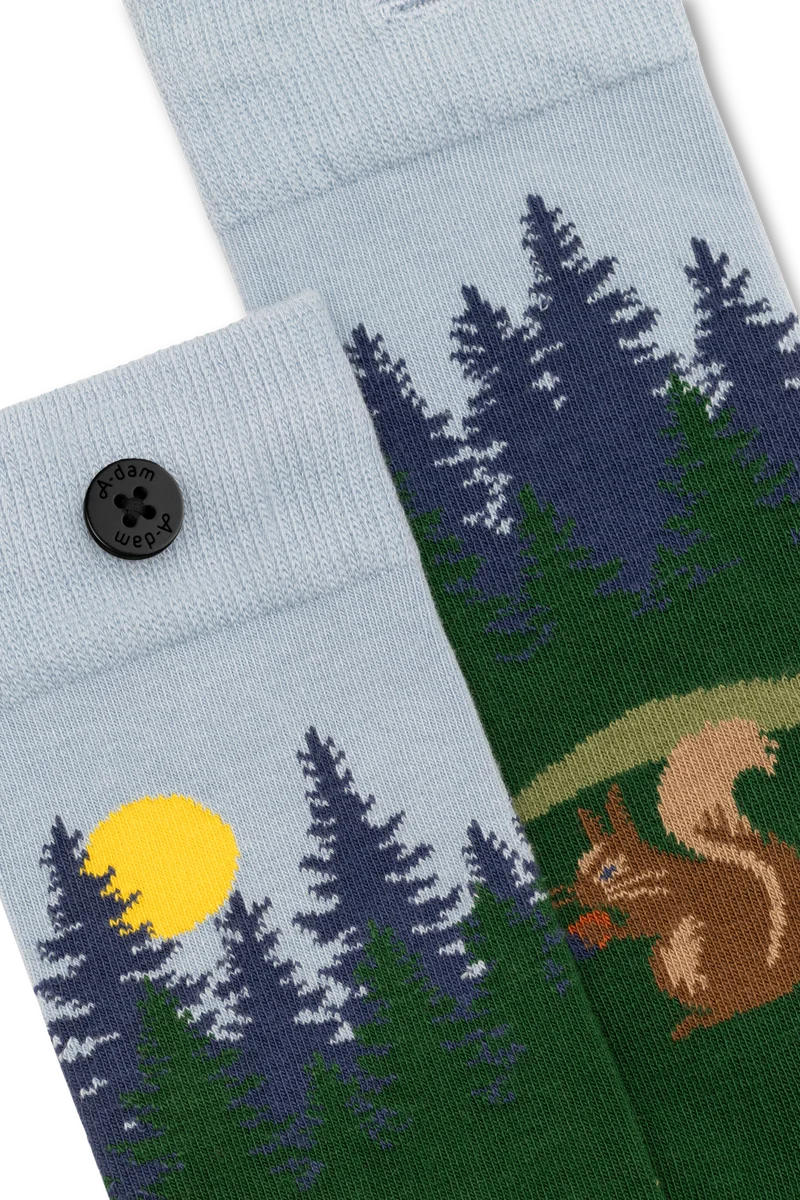 blue squirrel socks