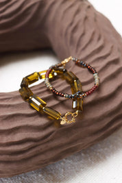 Shiny olive - armband