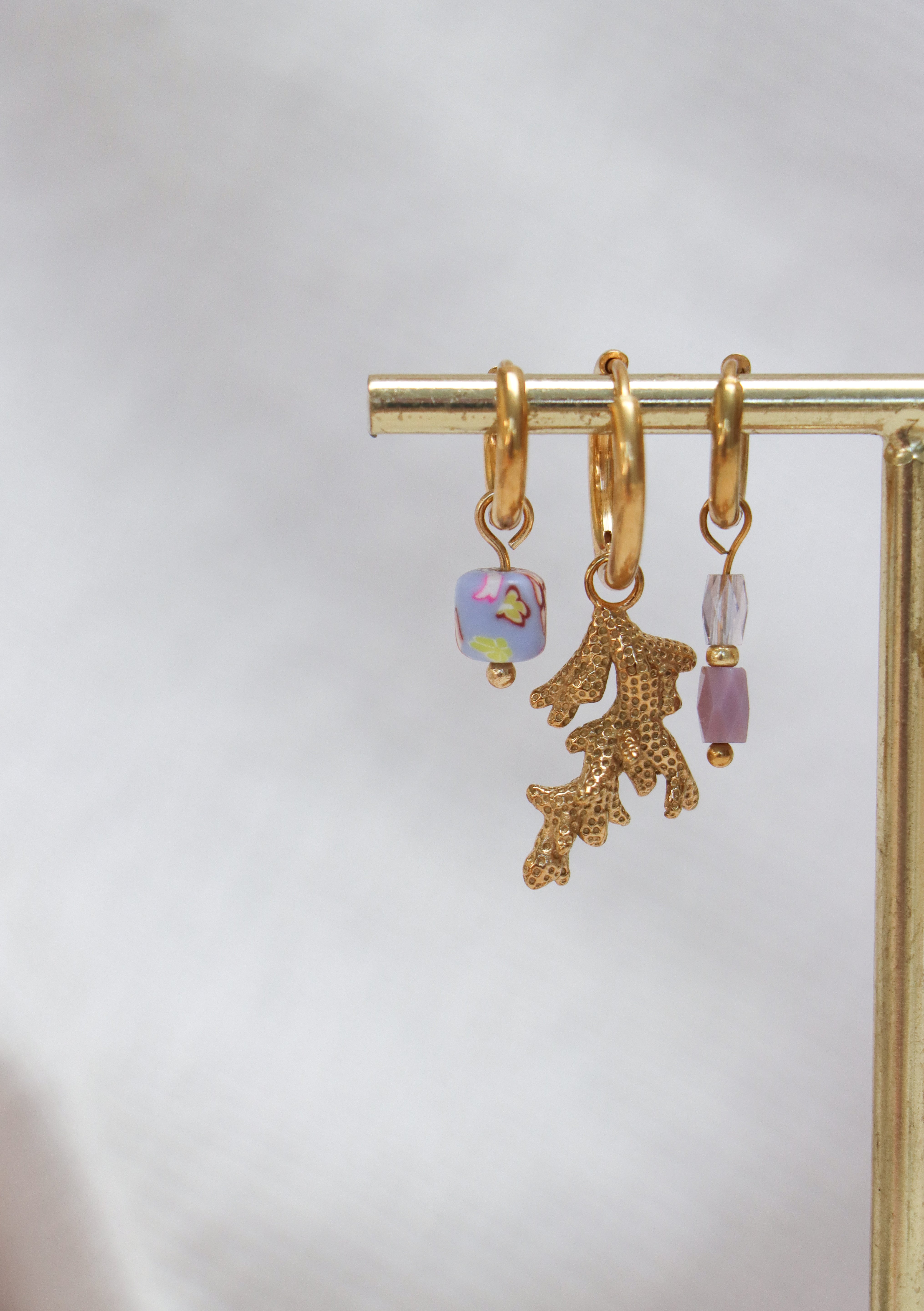 Oorbel - flower power hoop