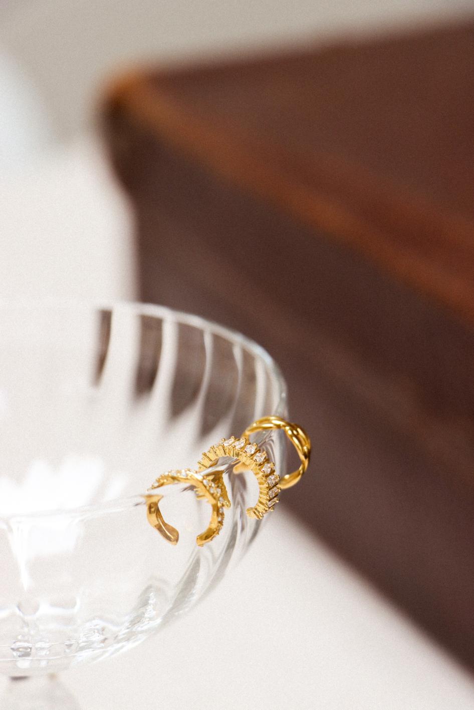 Shiny braid ear cuff