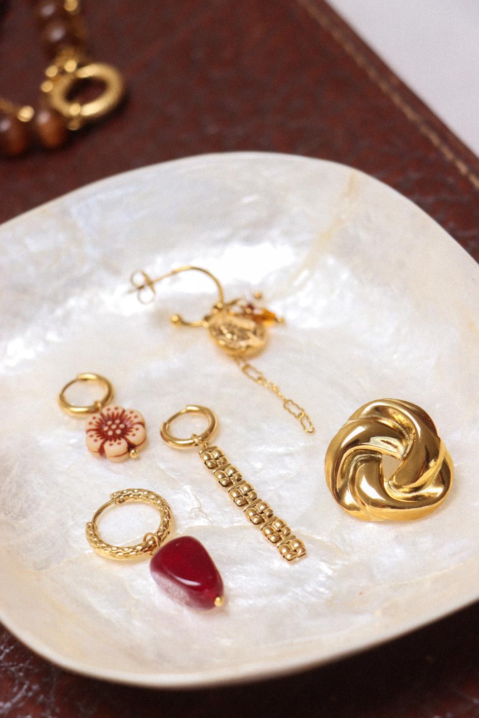 Classic square hoop - oorbel