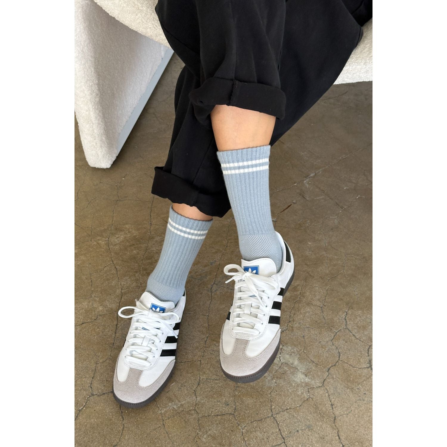 Boyfriend socks - Blue grey