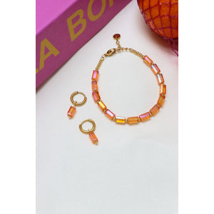 Oorbel - Peachy hoop gold