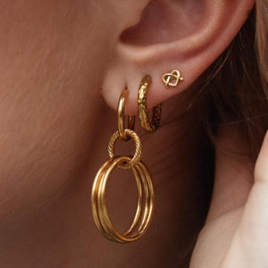 Oorbel - Elegant rounds hoop gold