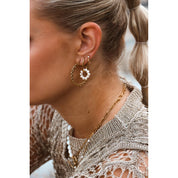 Oorbellen - Chic pearl goud of zilver