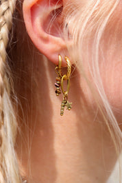 triple brown hoop