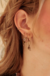 chain pink star hoop