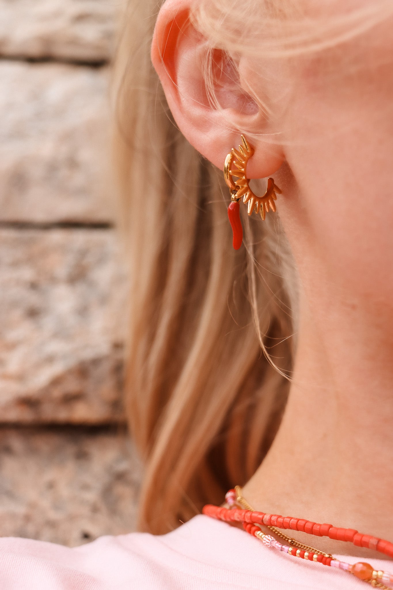 Oorbel - spicy pepper hoop