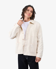 Organic Workwear Jacket - Ivory white