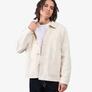 Organic Workwear Jacket - Ivory white