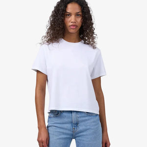 Organic boxy crop tee - Verschillende kleuren