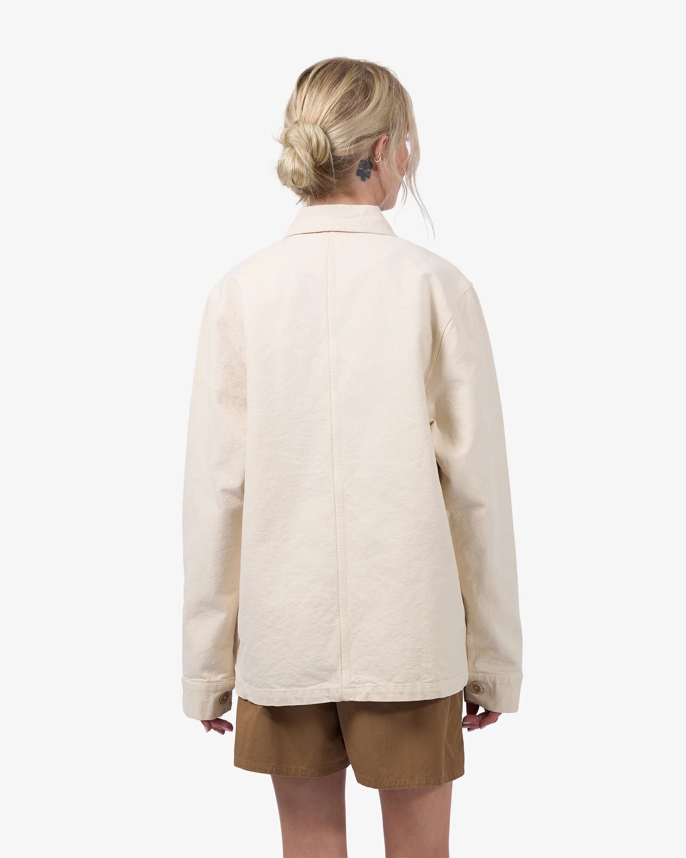 Organic Workwear Jacket - Ivory white