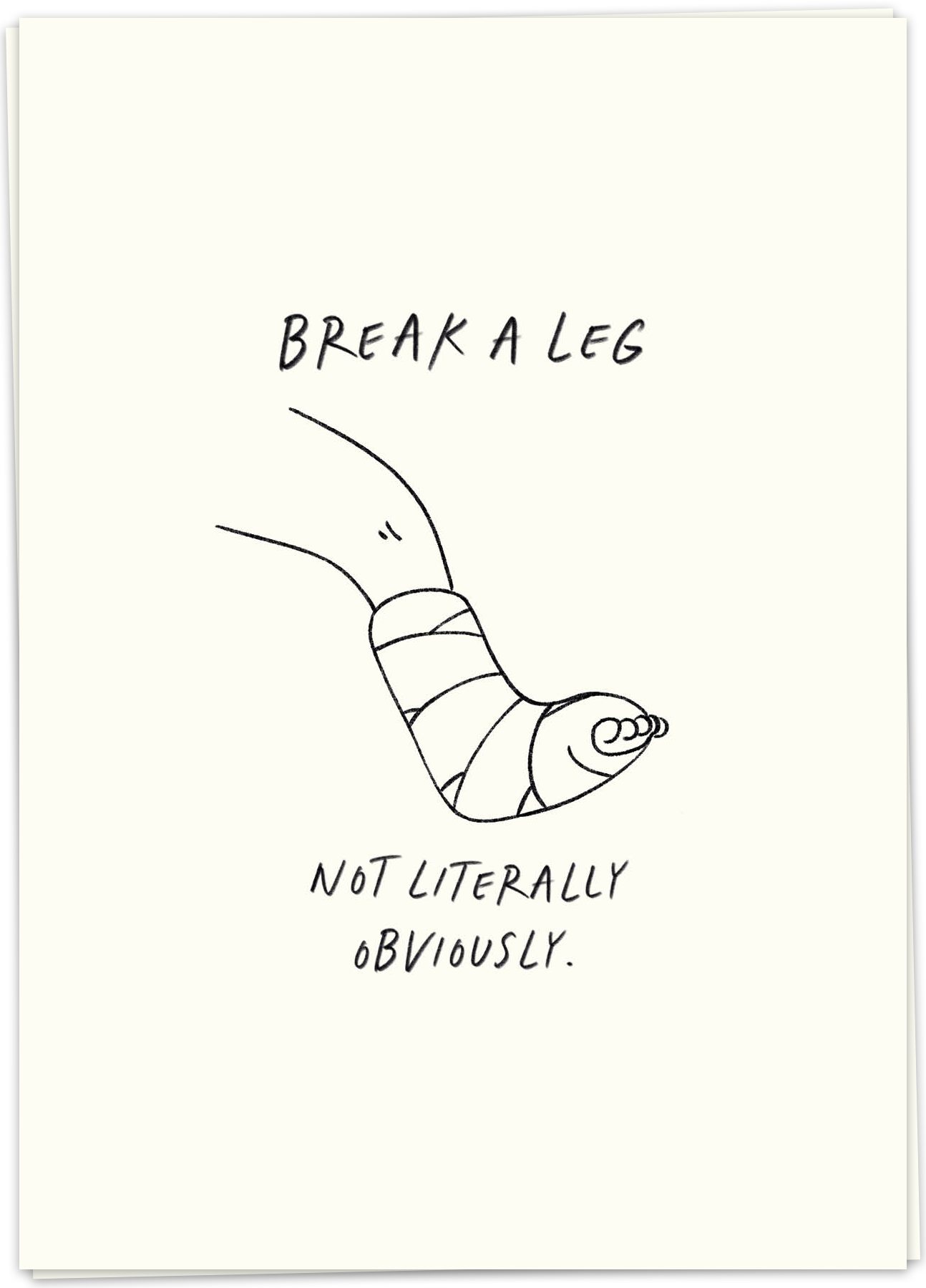 Kaart - Break a leg