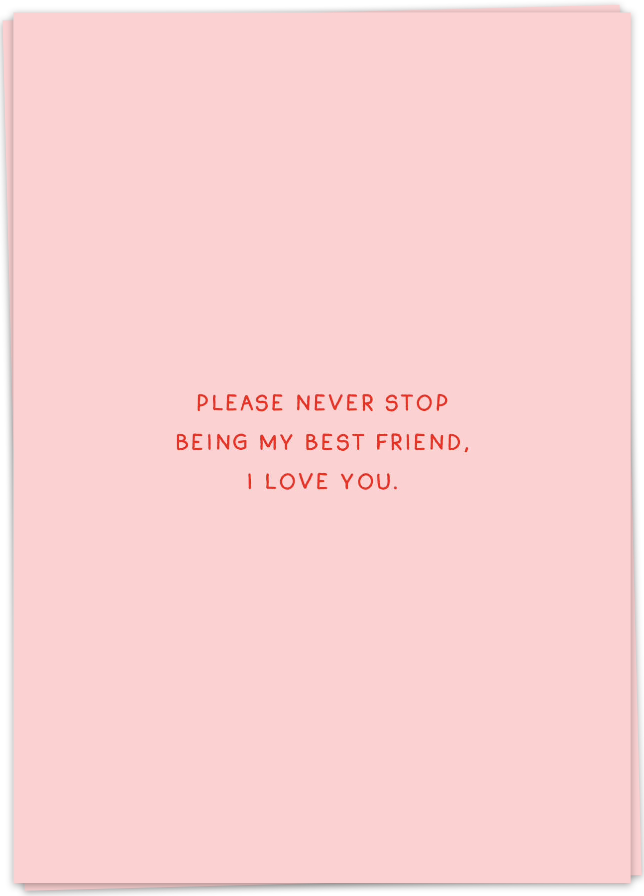 Kaart - Never stop best friend