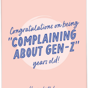 Kaart - Gen Z birthday