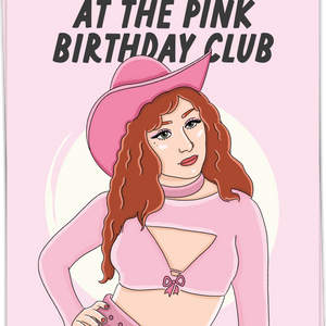 Kaart - Pink birthday club