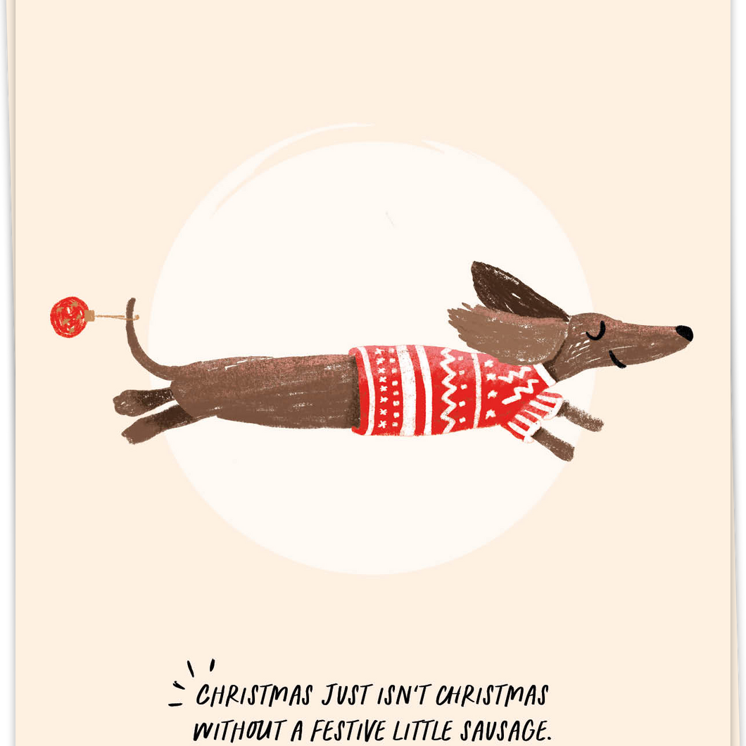 Kaart - Festive sausage