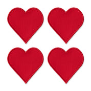 linnen onderzetters hearts in giftbox