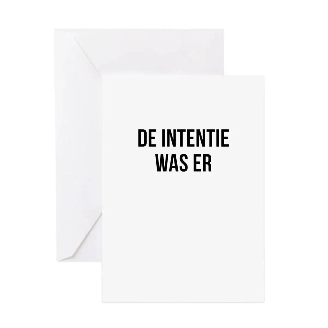 Kaart - De intentie was er