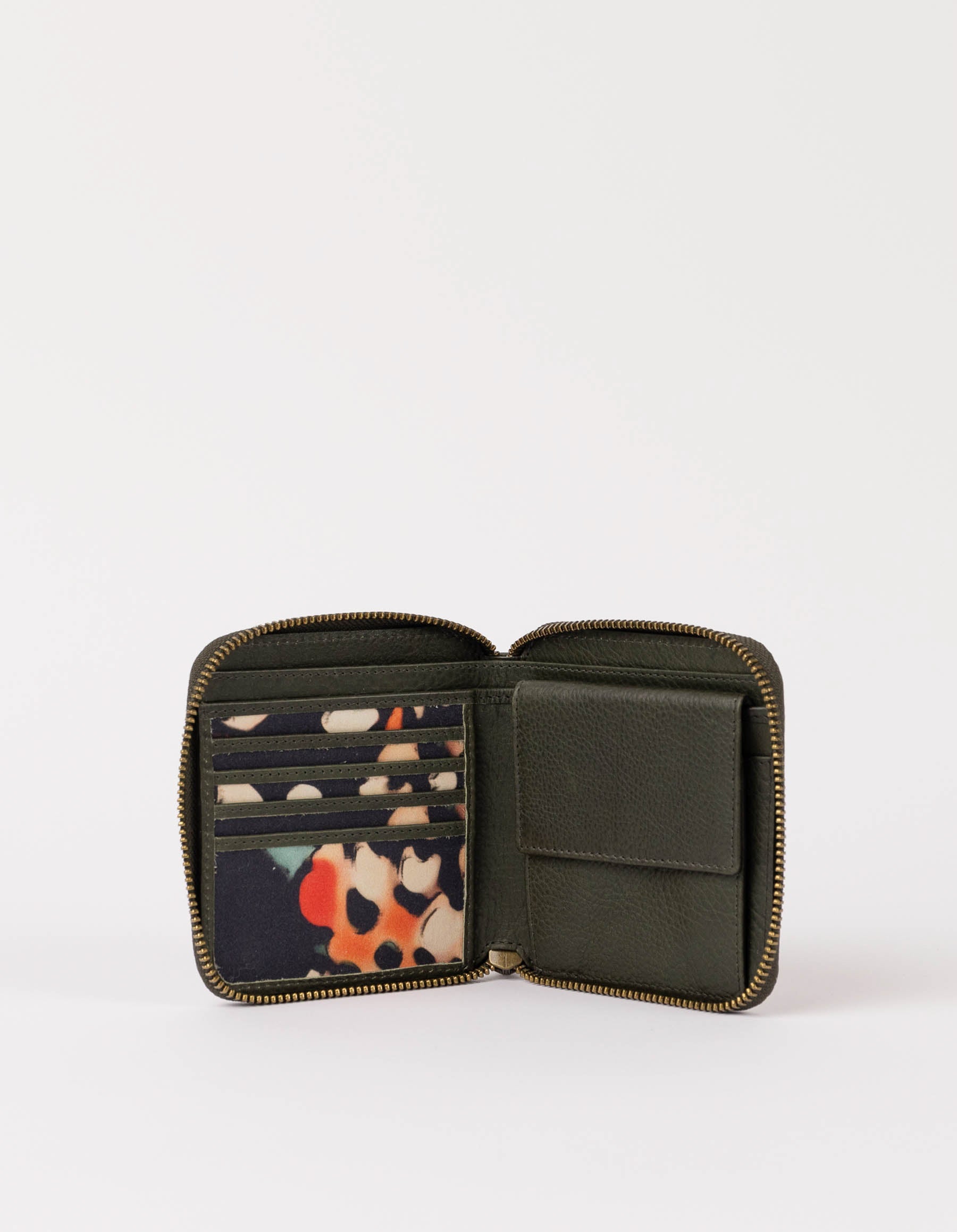 Sonny square wallet dark olive - Lanius x O my bag