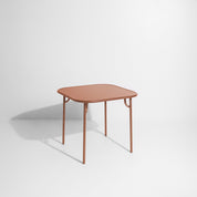 Week-end vierkante eettafel