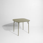 Week-end vierkante eettafel