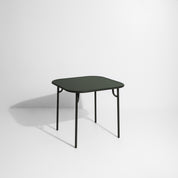 Week-end vierkante eettafel