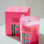crystal candle - hugs and kisses