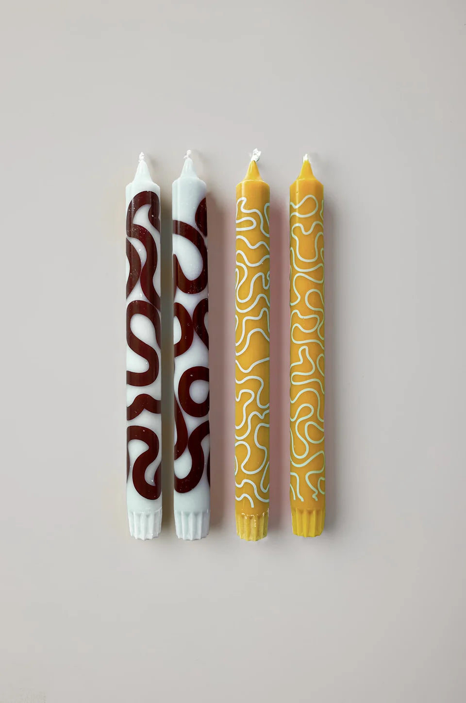 candles mint/ochre