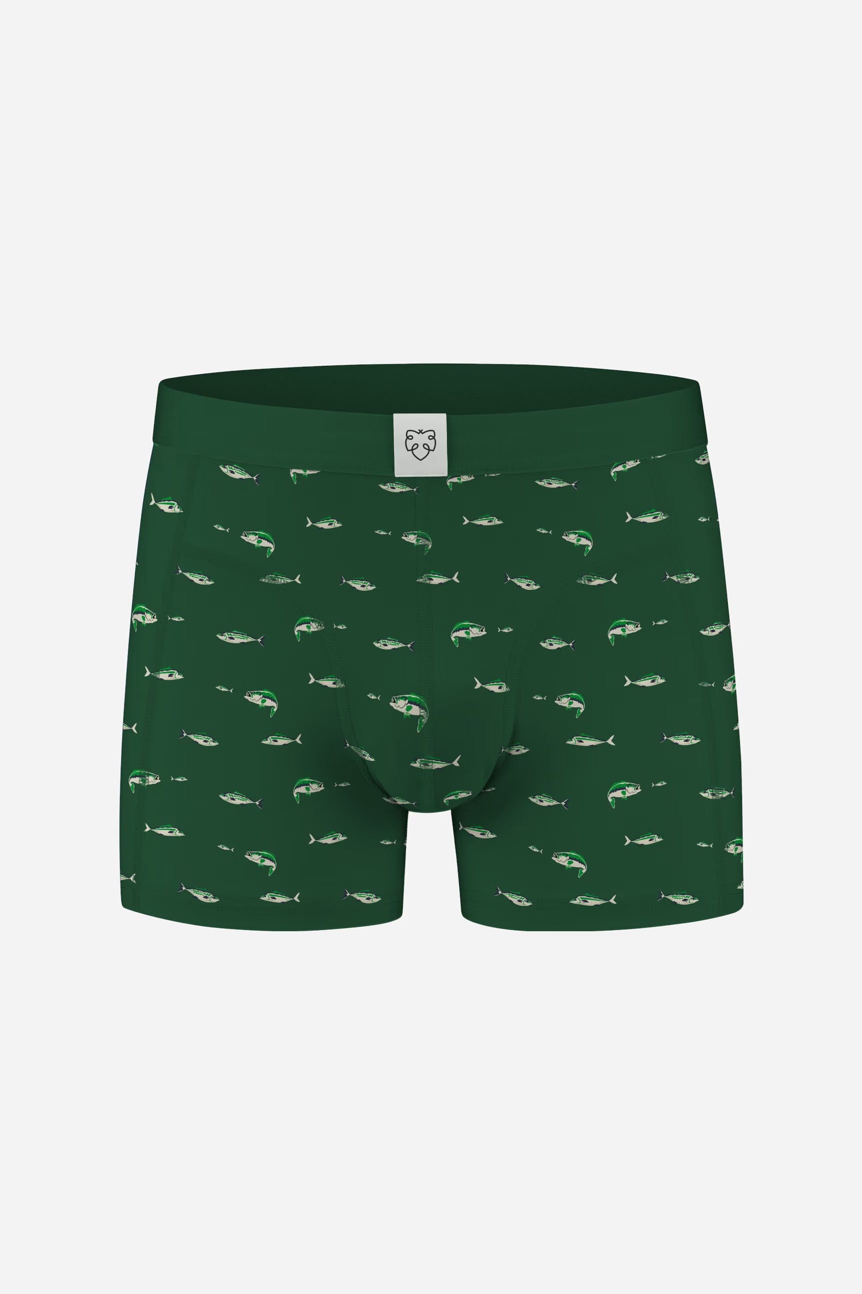 dark green fish boxer brief